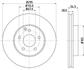 8DD355108-801 HELLA Тормозной диск W211 02-09 (PRO) PAGID (фото 1)