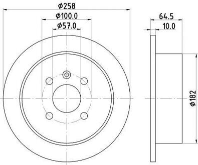 8DD355110-691 HELLA Тормозной диск зад. Nubira 97- 1.6-2.0 PAGID