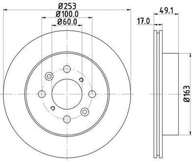 8DD 355 111-591 HELLA Гальмівний диск