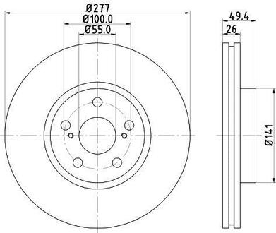 8DD 355 111-631 HELLA Тормозной диск