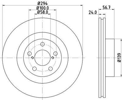 8DD355112-051 HELLA Тормозной диск перед. Forester/Impreza/Outbak/Legacy 2.0-3.0 00- PAGID
