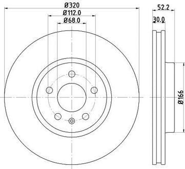 8DD355113-911 HELLA Тормозной диск