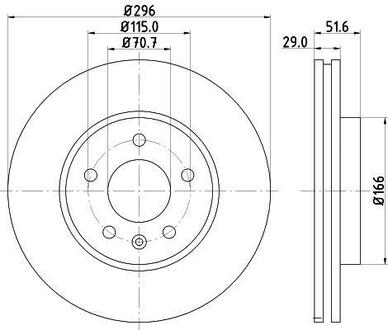 8DD 355 114-401 HELLA Тормозной диск BEHR /