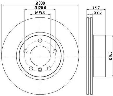 8DD355118-041 HELLA Тормозной диск