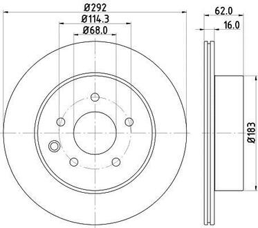 8DD 355 118-711 HELLA NISSAN Тормозной диск задн. вентил.X-Trail,Qashqai,Renault Koleos