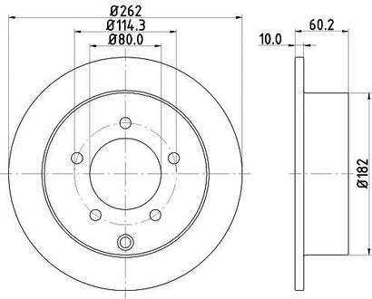 8DD355119-181 HELLA Тормозной диск зад. Lancer 07- (PRO) PAGID