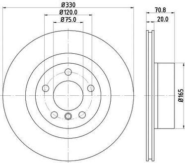 8DD355119-541 HELLA Тормозной диск задн. F25/F26 (pro) PAGID