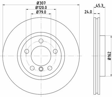 8DD355126291 HELLA Диск гальмівний HELLA PAGID 8DD355126291