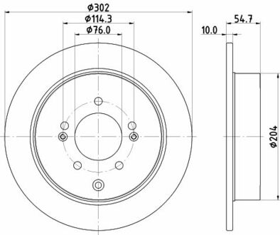 8DD 355 126-911 HELLA HYUNDAI Диск тормозной задн.Tucson 15-, KIA Sportage