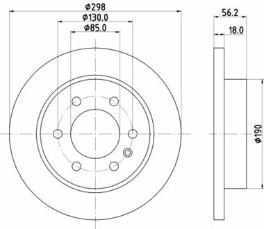 8DD 355 131-831 HELLA PRO DB Диск тормозной задній SPRINTER 3,5-t