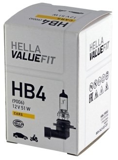 8GH 242 632-201 HELLA Лампа VALUEFIT HB4 12V 51W P22D BEHR /