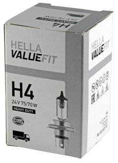 8GJ 242 632-101 HELLA Лампа VALUEFIT H4 24V 75/70W P43t BEHR /