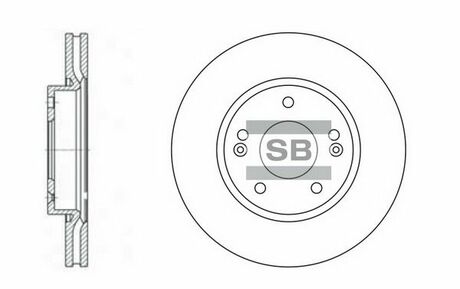 SD1036 Hi-Q (SANGSIN) тормозной диск