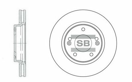 SD1040 Hi-Q (SANGSIN) Диск гальмівний HYUNDAI TRAJET XG,SANTAFE2.0(15) (вир-во SANGSIN)