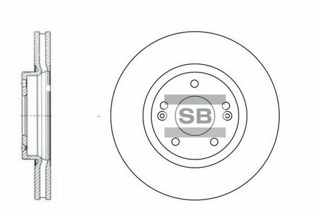 SD1055 Hi-Q (SANGSIN) тормозной диск
