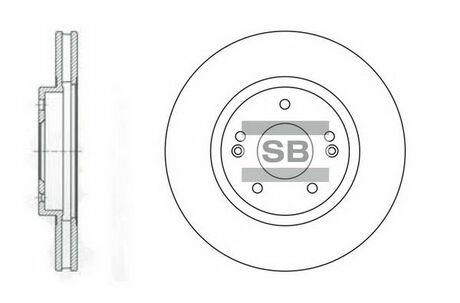 SD1060 Hi-Q (SANGSIN) Диск гальмівний HYUNDAI SANTAFE 2.7(16) передн. (вир-во SANGSIN)