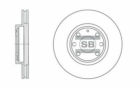 SD3012 Hi-Q (SANGSIN) тормозной диск
