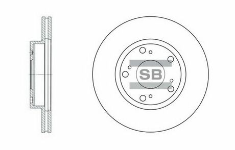 SD4102 Hi-Q (SANGSIN) тормозной диск