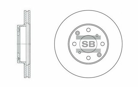 SD4104 Hi-Q (SANGSIN) тормозной диск