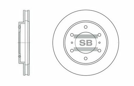 SD4306 Hi-Q (SANGSIN) тормозной диск