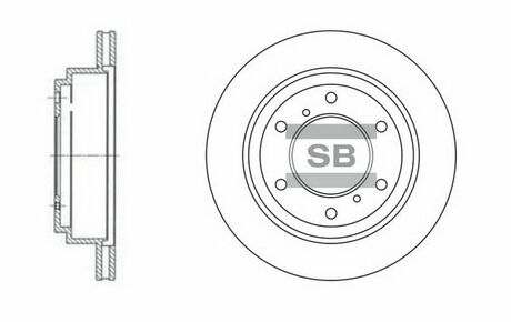 SD4307 Hi-Q (SANGSIN) тормозной диск