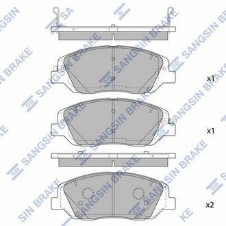 SP4102 Hi-Q (SANGSIN) Колодки тормозные перед ()