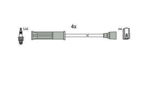 134516 HITACHI Комплект кабелів високовольтних