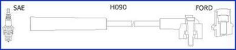 134659 HITACHI FORD Комплект высоковольтных проводов ESCORT V 1.3 90-95, FIESTA III (GFJ) 1.0 89-95, ORION II (AFF) 1.3 85-90