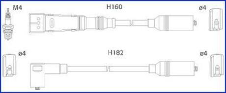 134716 HITACHI Комплект проводов зажигания