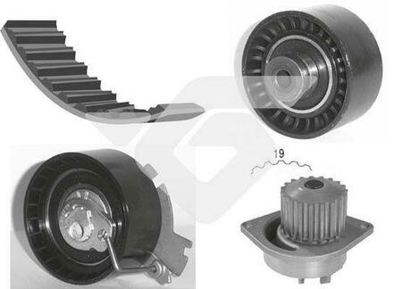 KH 281WP37 HUTCHINSON Водяной насос + комплект зубчатого ремня