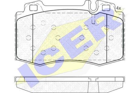 181389 ICER Комплект гальмівних колодок (дискових) ICER 181389