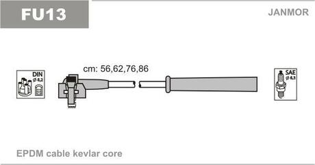 FU13 Janmor Комплект проводов зажигания