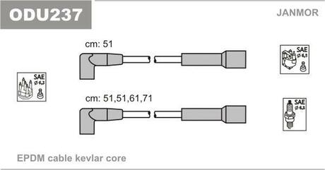 ODU237 Janmor Провода Oреl 1,3 без метал накіннеч.