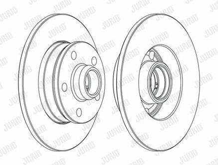 561620JC1 Jurid Тормозной диск задній Seat Toledo / VW Golf / Passat / Vento