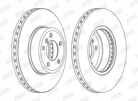 562397JC-1 Jurid Гальмівний диск BMW 5 (E60)(E61)/BMW 6 (E63) 630