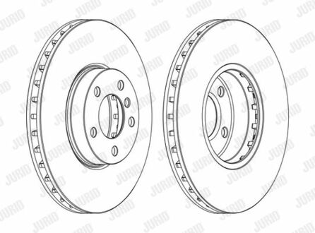 562691JC-1 Jurid Гальмівний диск передній BMW X5, X6 / Toyota Corolla