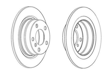 562905JC Jurid Гальмівний диск задній BMW 1/2