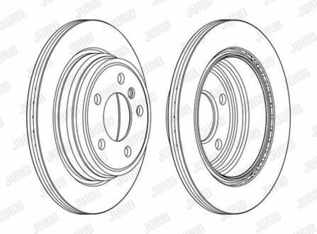 563153JC Jurid Гальмівний диск задній BMW 3 (F30, F80, F31, F34), 4 (F36, F33, F83, F32, F82) JURID 563153JC