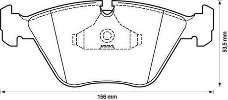 571355J Jurid Колодки гальмівні BMW 518i, 520i, 524i, 525, 525i, 530i, 535i, 540i, 730i, 735i, 740i, 750i, M3, M5,