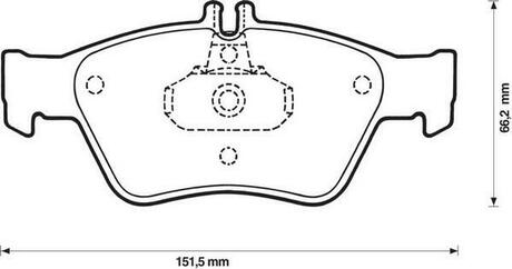 571877J Jurid Гальмівні колодки передні MERCEDES-BENZ C/CLK/E/SLK