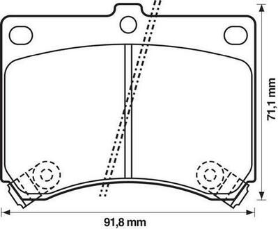 572146J Jurid MAZDA Тормозный колодки передние 323 1.9 89-94