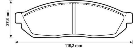 572250J Jurid Колодки тормозные передні CIVIC 1,2/1,3 83-87