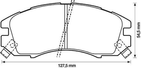 572275J Jurid SUBARU Тормозные колодки передн.Subaru Impreza,Legacy 89-00