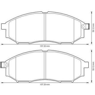 572575J Jurid Гальмівні колодки передні RENAULT KOLEOS NISSAN MURANO/NP300 NAVARA/PATHFINDER/QASHQAI INFINITI