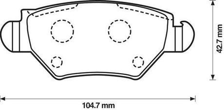 573010J Jurid Комплект тормозных колодок, дисковый тормоз