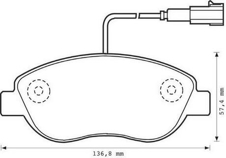 573075J Jurid Гальмівні колодки передні FIAT BRAVO/DOBLO/FIORINO/PUNTO/MULTIPLA/LINEA  ABARTH LANCIA