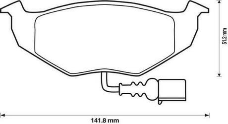 573111J Jurid Гальмівні колодки передні Skoda Fabia, Roomster / VW Polo