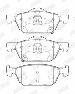 573670J Jurid Гальмівні колодки передние Honda Civic IX, X