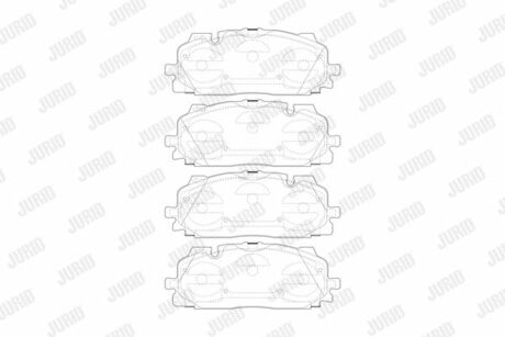 573773J Jurid Гальмівні колодки передние Audi A4, A5, A6, A7, A8, E-Tron, Q5, Q7 (2015>) / VW Touareg