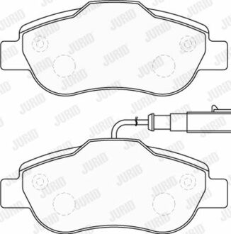 573839J Jurid Гальмівні колодки передние Ford KA (10/2008 ->) / Fiat 500 С (10/2007 ->)